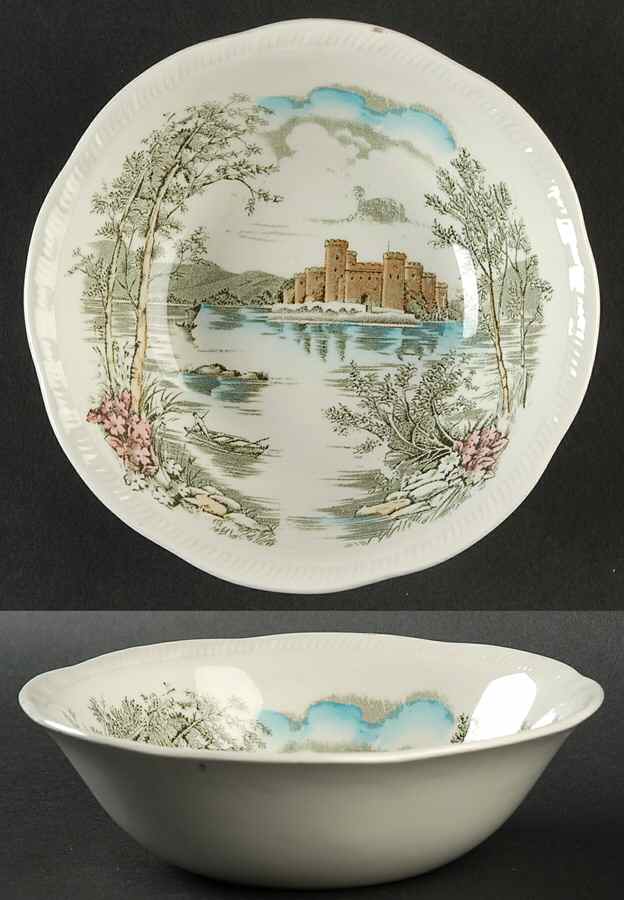 Queens Castle Multicolor Coupe Cereal Bowl by Alfred Meakin-1