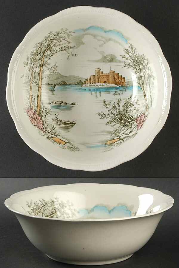 Queens Castle Multicolor 8" Round Vegetable Bowl by Alfred Meakin-1