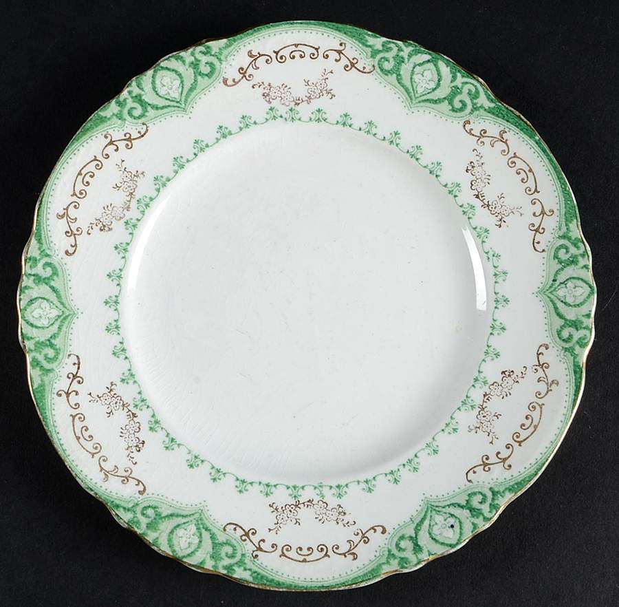 Raleigh Green Dessert/Pie Plate by Alfred Meakin-1