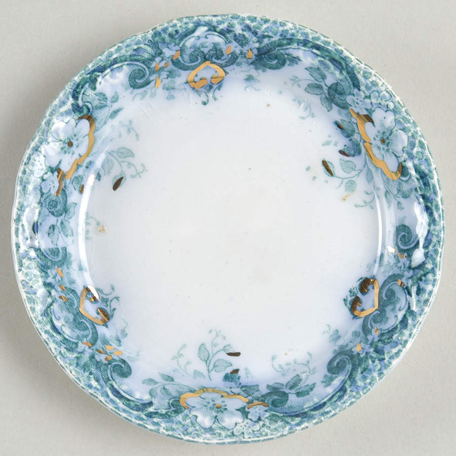 Richmond Blue Green Butter Pat by Alfred Meakin-1