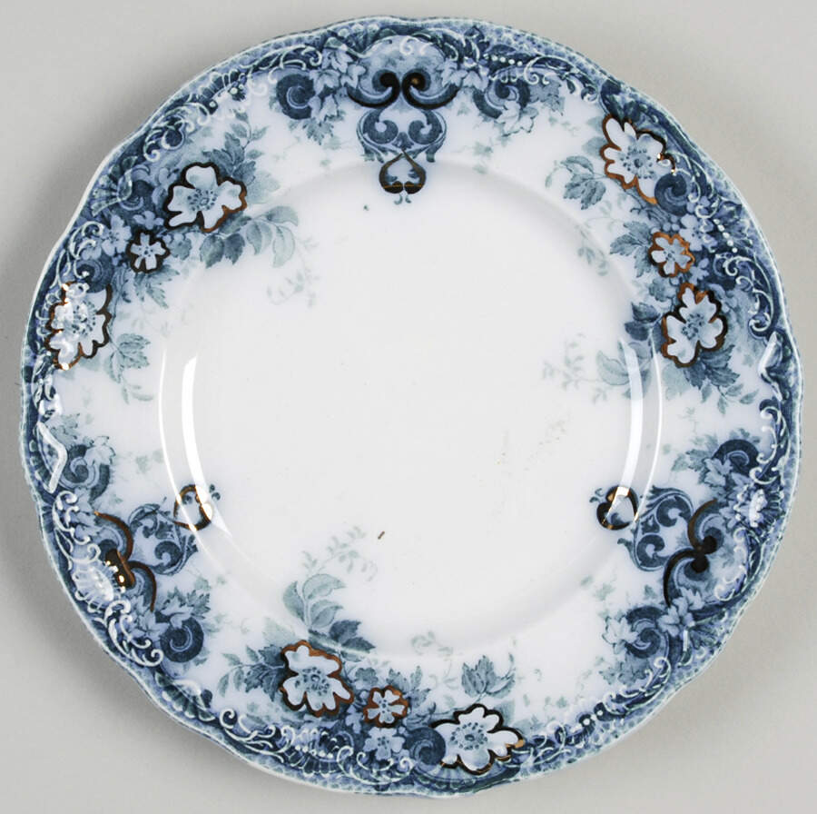 Richmond Blue Green Bread & Butter Plate by Alfred Meakin-1