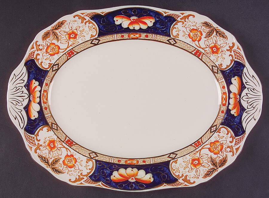 Royal Cameron 12" Oval Serving Platter by Alfred Meakin-1
