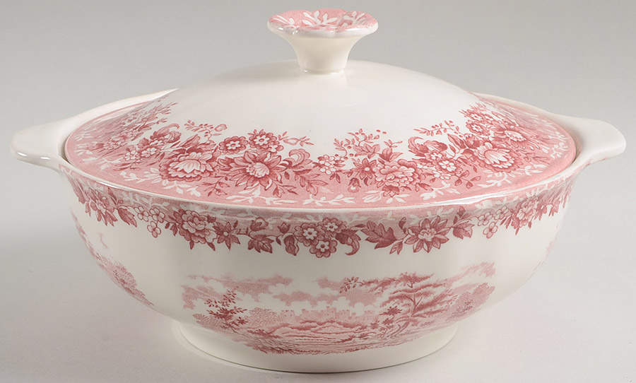 Romance Pink Round Covered Vegetable by Alfred Meakin-1
