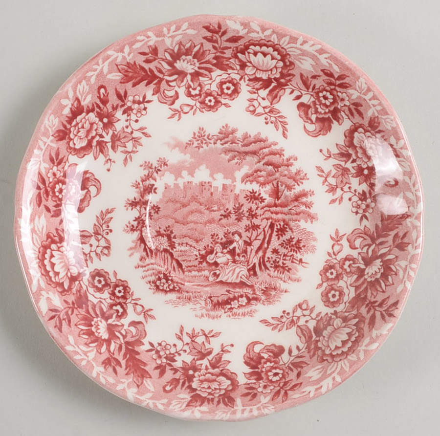 Romance Pink Saucer for Cream Soup Bowl by Alfred Meakin-1