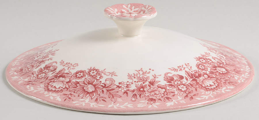 Romance Pink Lid for Round Vegetable by Alfred Meakin-1