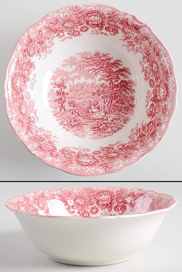 Romance Pink 8" Round Vegetable Bowl by Alfred Meakin-1