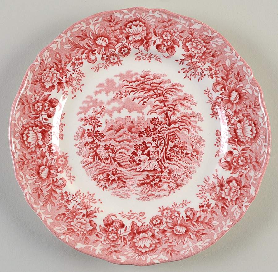 Romance Pink Salad Plate by Alfred Meakin-1