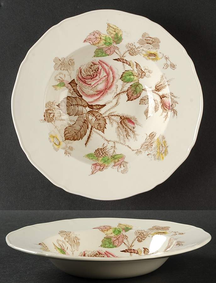 Rosalie Rim Soup Bowl by Alfred Meakin-1