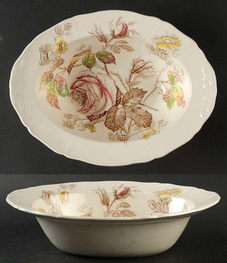 Rosalie 9" Oval Vegetable Bowl by Alfred Meakin-1