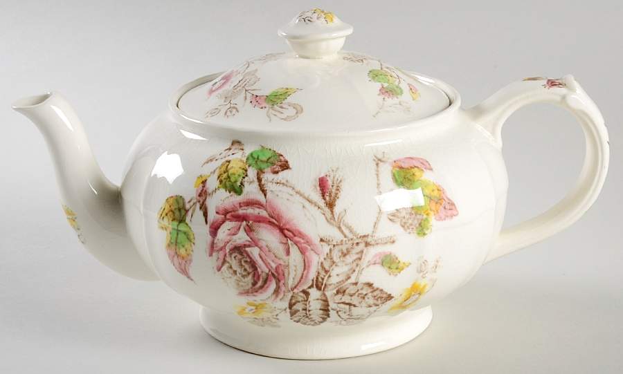 Rosalie Teapot & Lid by Alfred Meakin-1