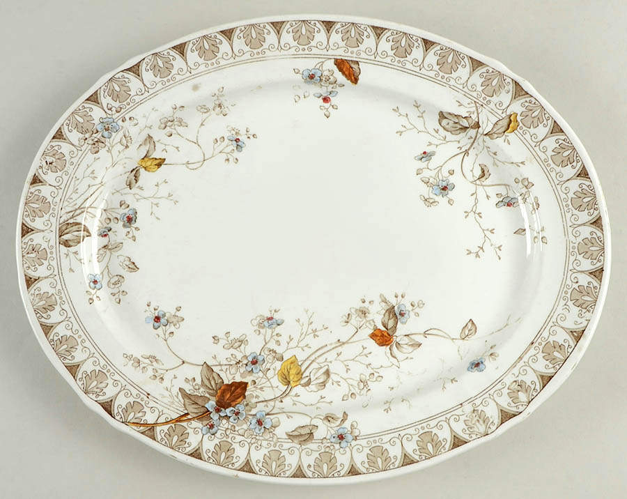 Rosaline 14" Oval Serving Platter by Alfred Meakin-1