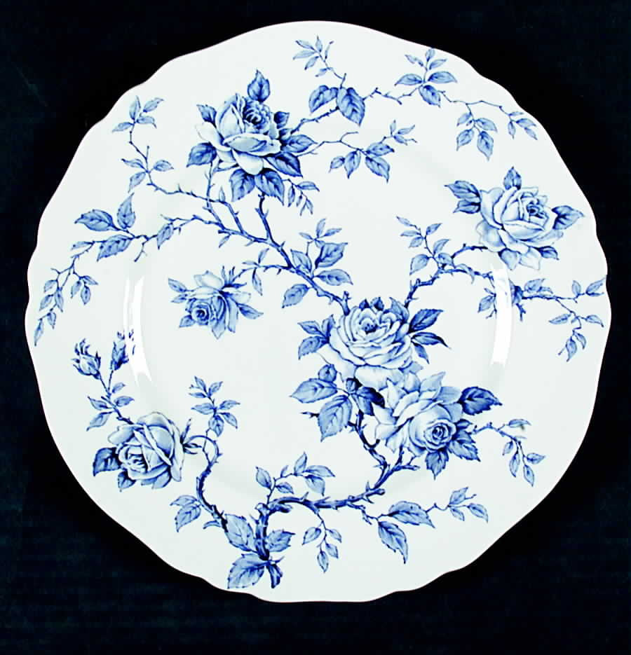 Rosa Blue Dinner Plate by Alfred Meakin-1