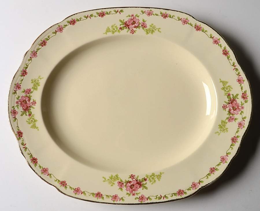 Rosecliffe 14" Oval Serving Platter by Alfred Meakin-1