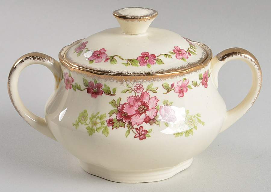 Rosecliffe Sugar Bowl & Lid by Alfred Meakin-1