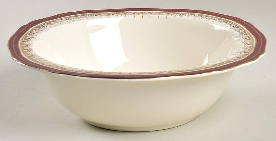 Royal Wembley Burgundy 8" Round Vegetable Bowl by Alfred Meakin-1