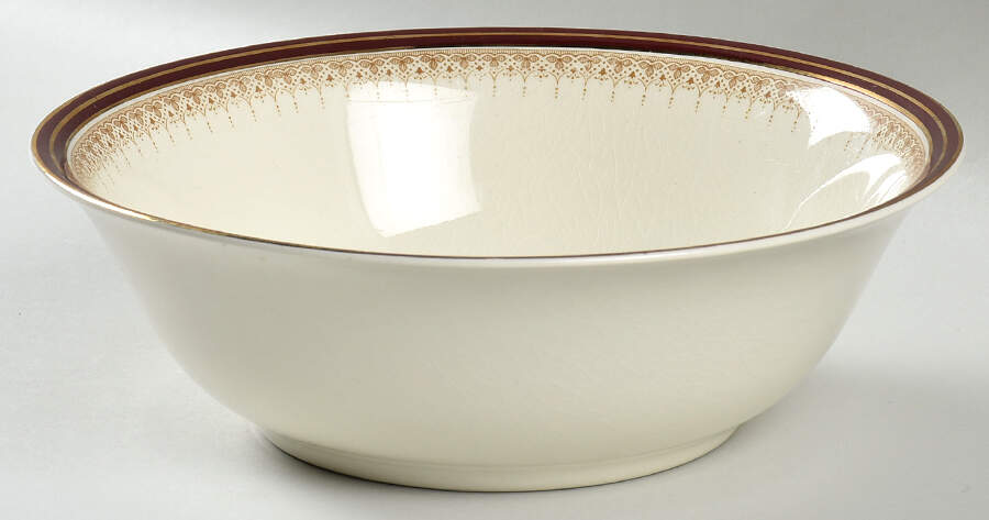 Royal Wembley Burgundy 8" Round Vegetable Bowl by Alfred Meakin-1