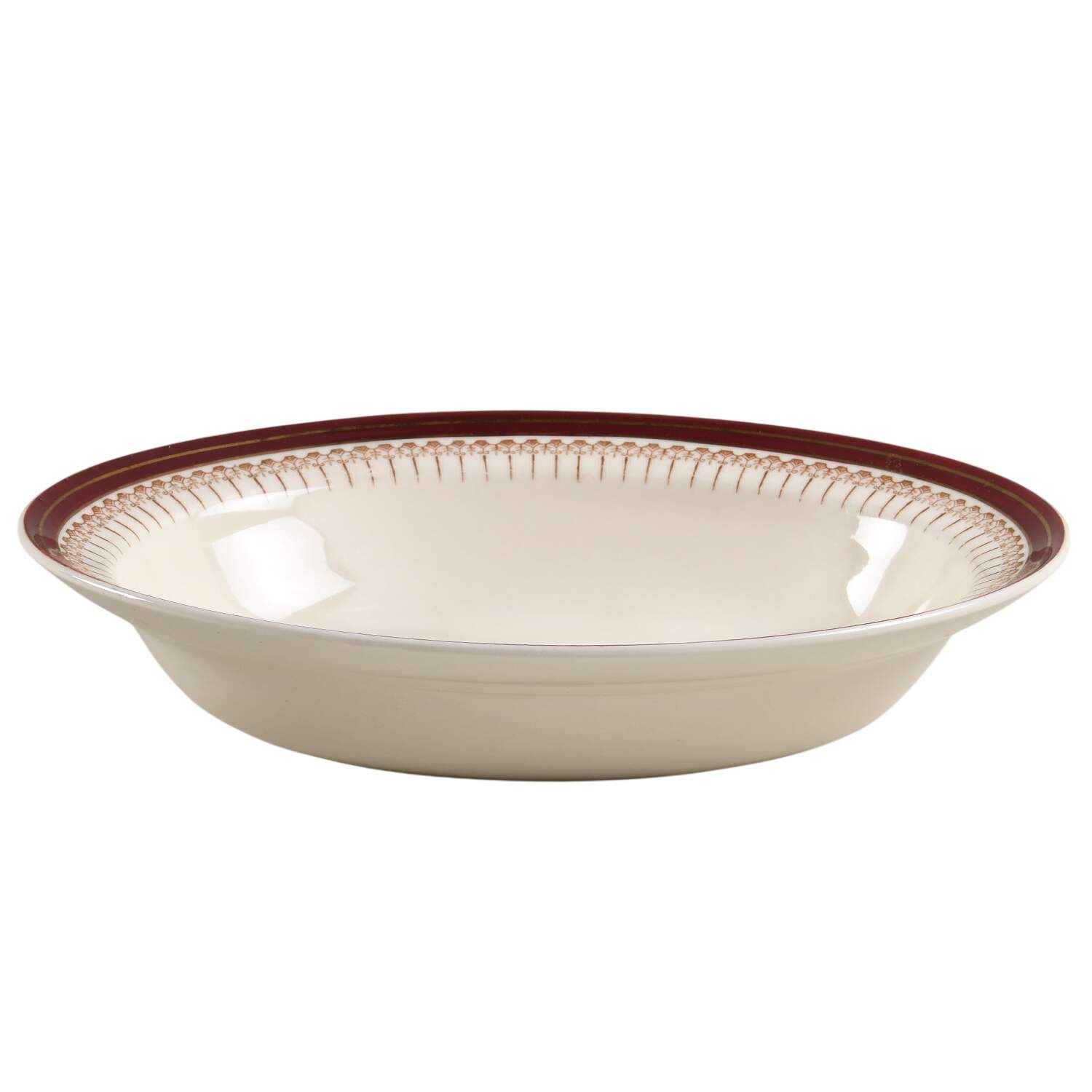 Royal Wembley Burgundy 9" Oval Vegetable Bowl by Alfred Meakin-1