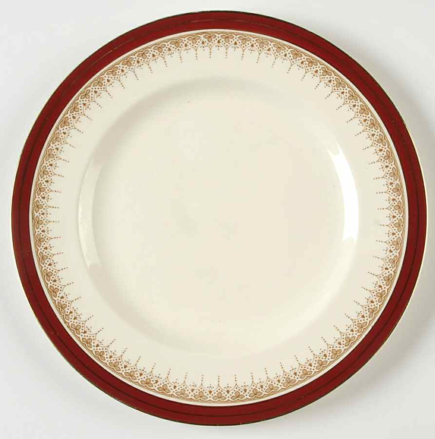 Royal Wembley Burgundy Salad Plate by Alfred Meakin-1