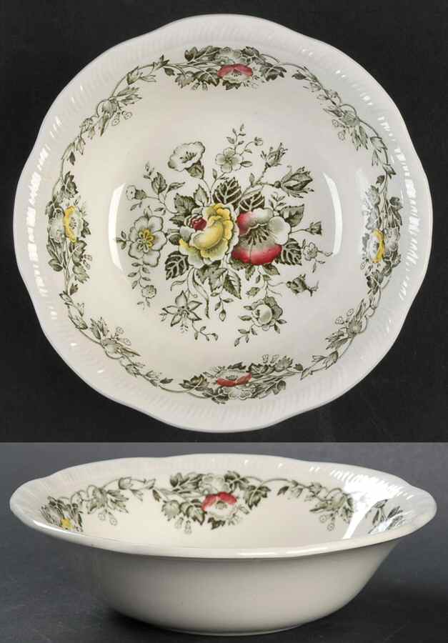 Salisbury Green Multicolor Fruit/Dessert (Sauce) Bowl by Alfred Meakin-1