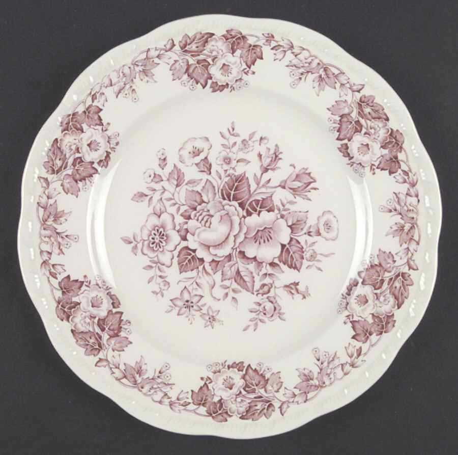 Salisbury Pink Dinner Plate by Alfred Meakin-1