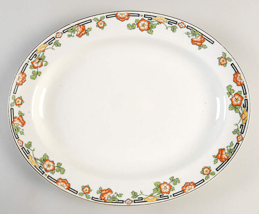 The Senate 12" Oval Serving Platter by Alfred Meakin-1