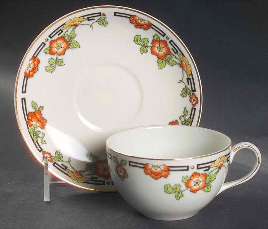 The Senate Flat Cup & Saucer Set by Alfred Meakin-1