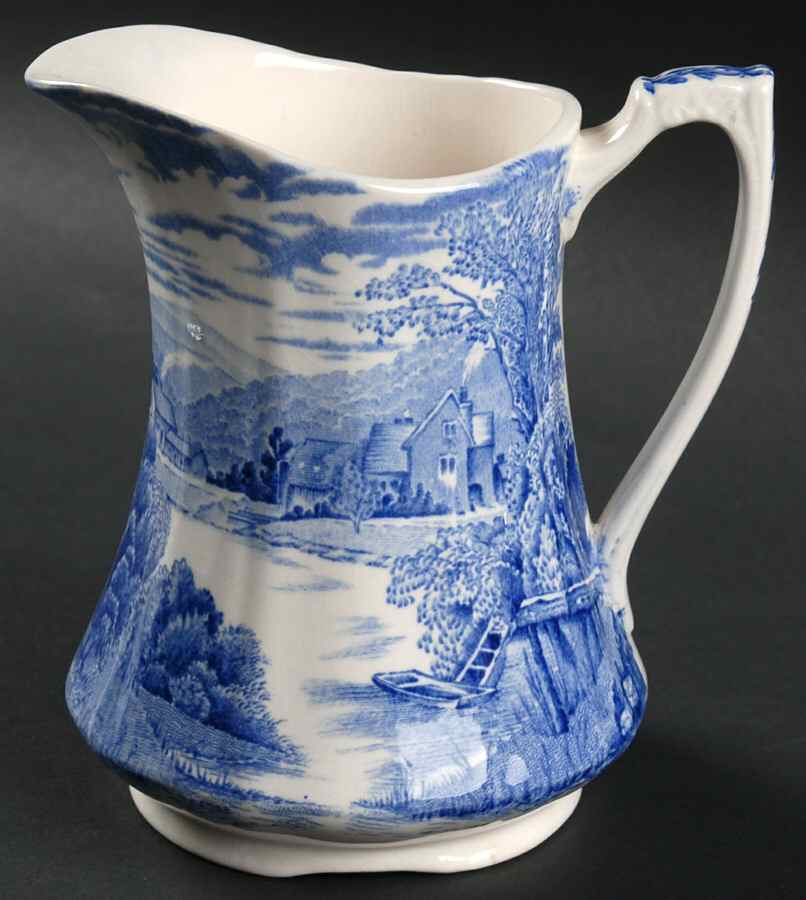 Tintern Blue 16 Oz Pitcher by Alfred Meakin-1