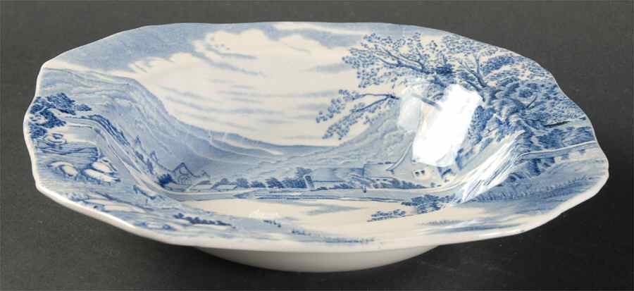 Tintern Blue Square Cereal Bowl by Alfred Meakin-1