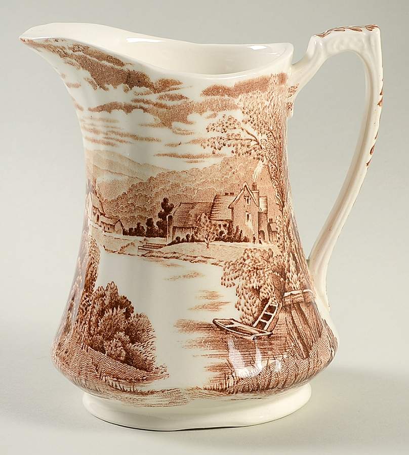 Tintern Light Brown Creamer by Alfred Meakin-1