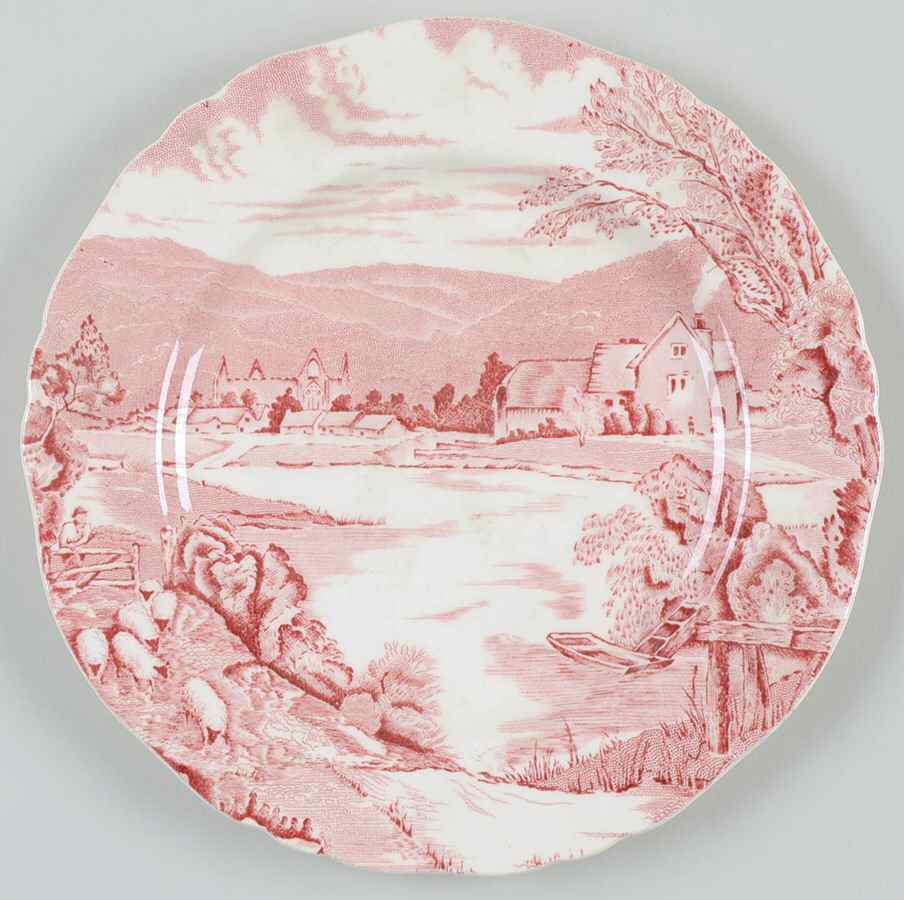 Tintern Pink Bread & Butter Plate by Alfred Meakin-1