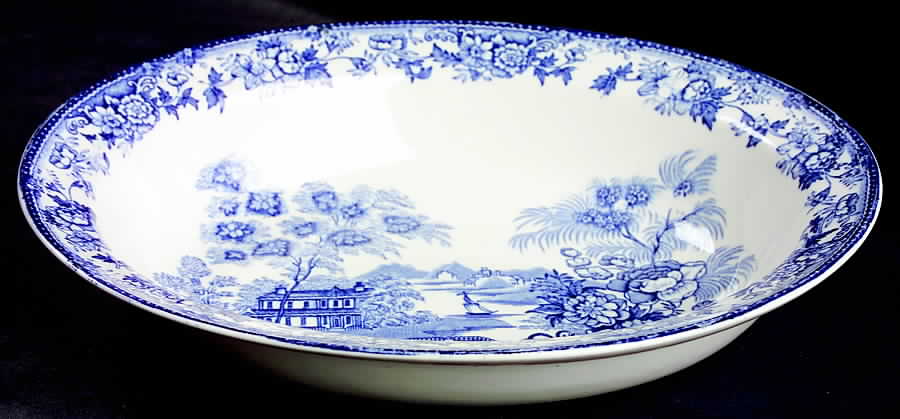 Tonquin Blue 8" Oval Vegetable Bowl by Alfred Meakin-1
