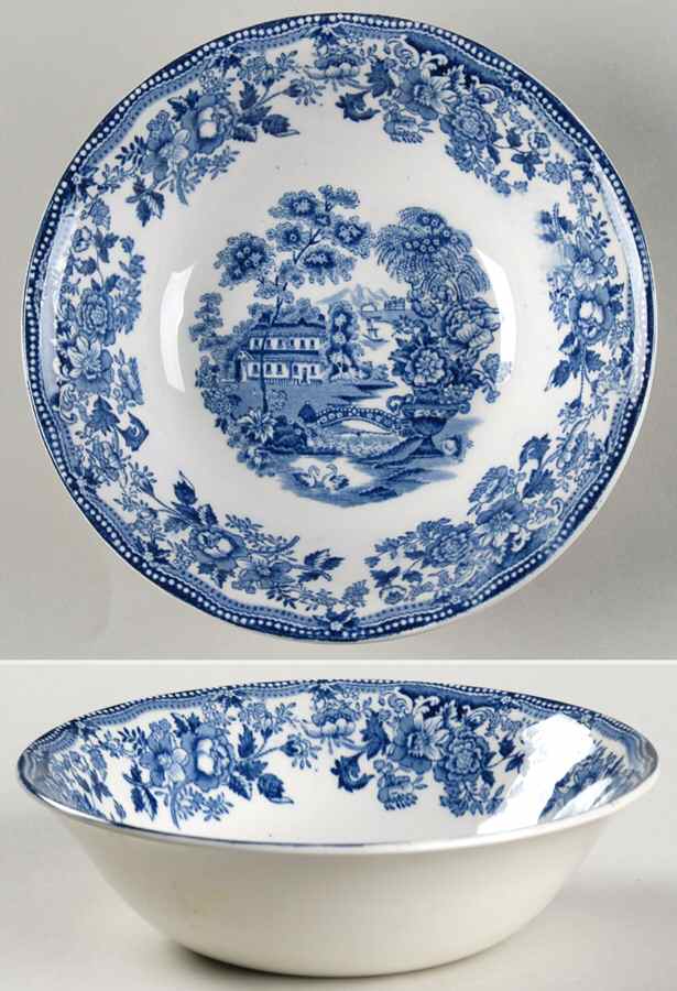 Tonquin Blue Coupe Cereal Bowl by Alfred Meakin-1