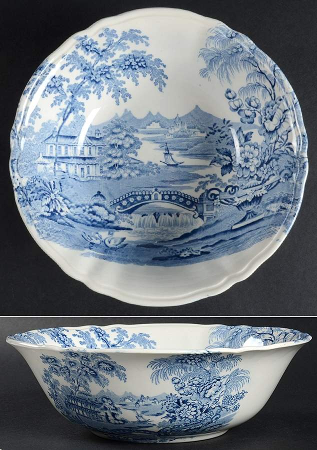Tonquin Blue 7" Round Vegetable Bowl by Alfred Meakin-1