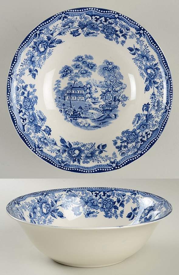 Tonquin Blue 8" Round Vegetable Bowl by Alfred Meakin-1
