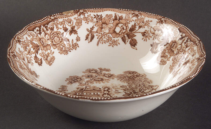 Tonquin Brown Coupe Cereal Bowl by Alfred Meakin-1