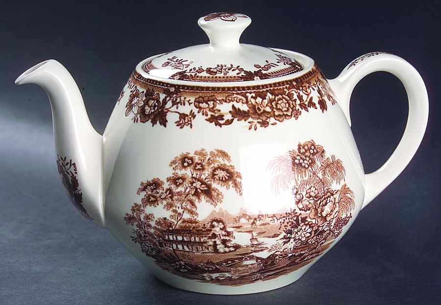 Tonquin Brown Teapot & Lid by Alfred Meakin-1