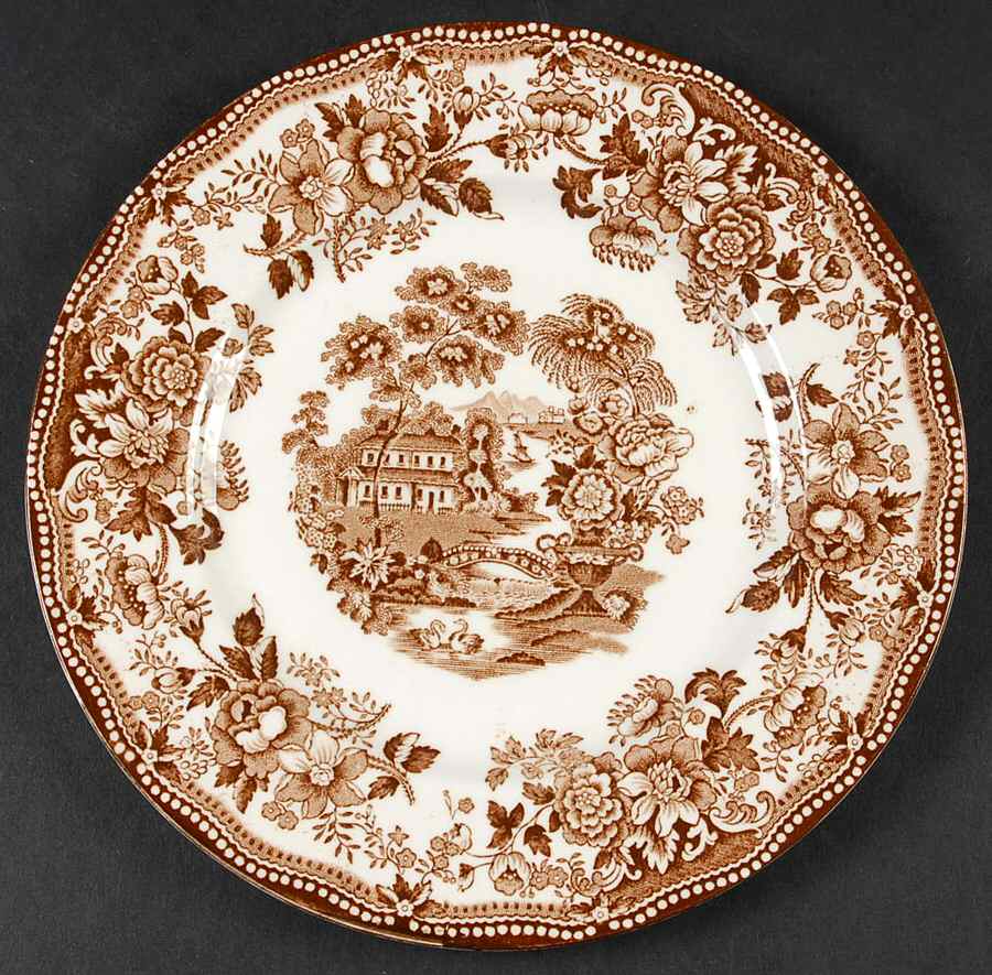 Tonquin Brown Salad Plate by Alfred Meakin-1