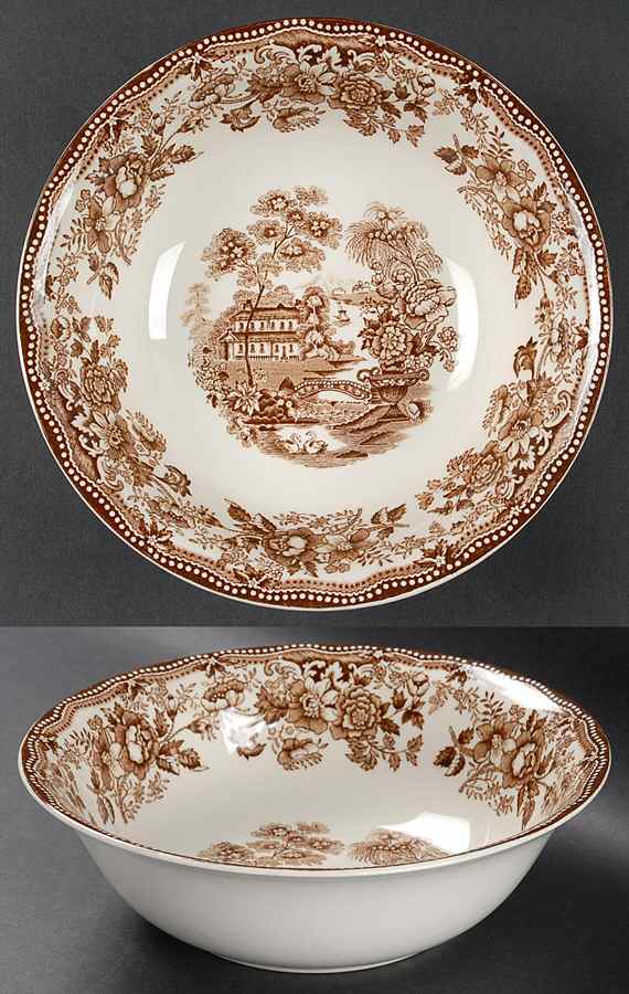 Tonquin Brown 8" Round Vegetable Bowl by Alfred Meakin-1