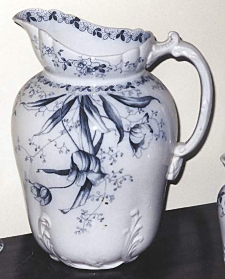 Westmeath Blue Large Pitcher by Alfred Meakin-1