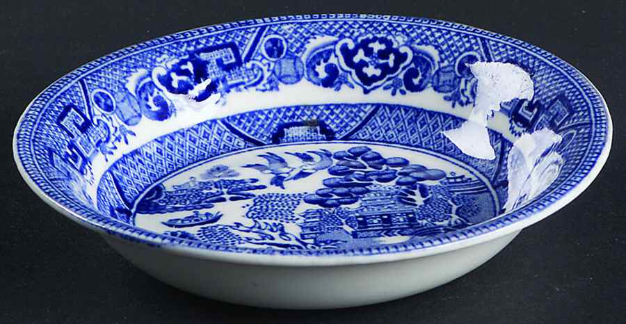 Willow Blue Fruit/Dessert (Sauce) Bowl by Alfred Meakin-1