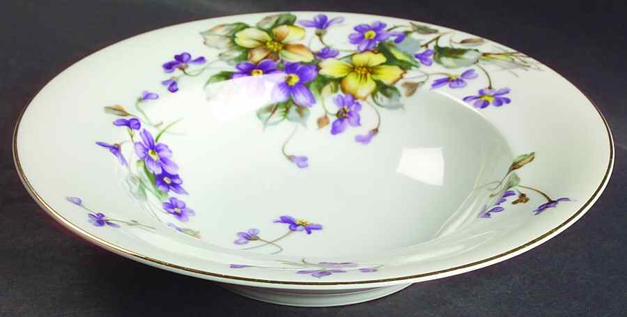 Adele (Norleans Shape) Large Rim Soup Bowl by Meito-1