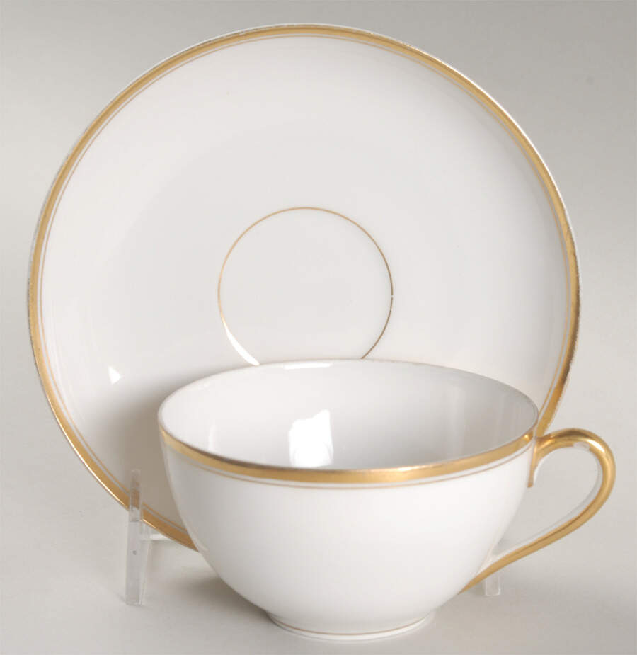 Adelaide Flat Cup & Saucer Set by Meito-1