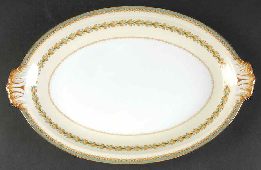 Alden 13" Oval Serving Platter by Meito-1