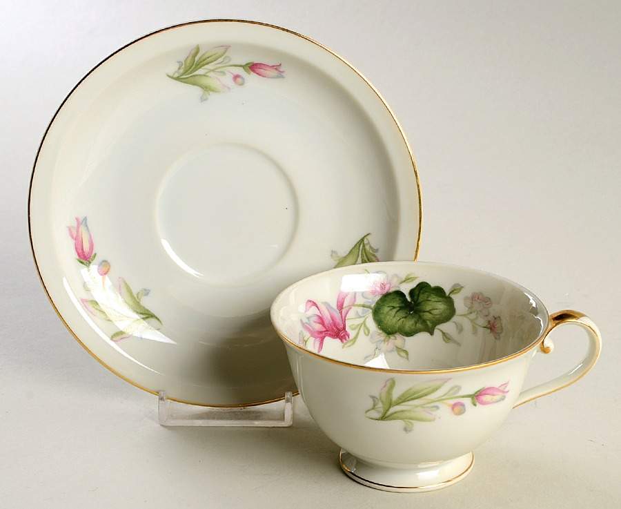 Alicia Footed Cup & Saucer Set by Meito-1