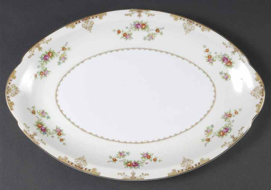 Ambassador 14" Oval Serving Platter by Meito-1