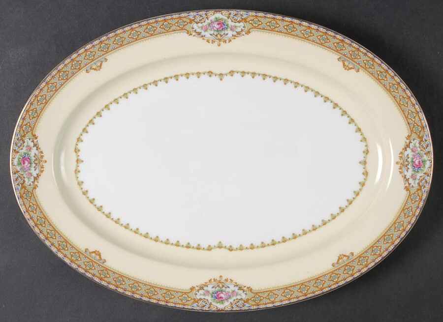 Annette 12" Oval Serving Platter by Meito-1
