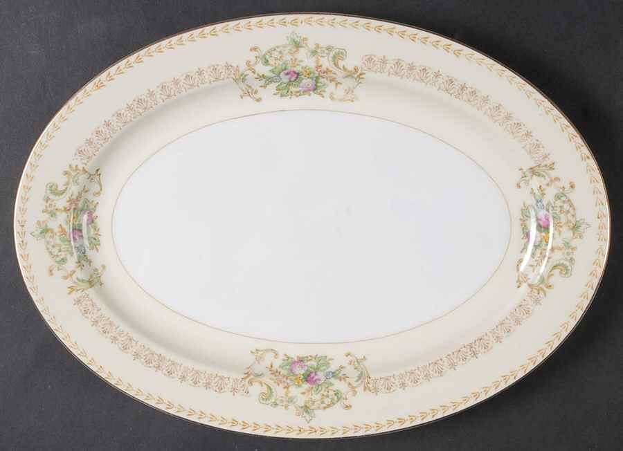 Arbor 12" Oval Serving Platter by Meito-1
