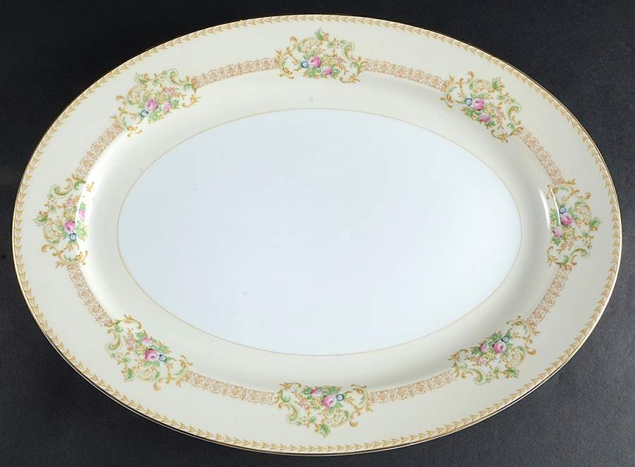 Arbor 16" Oval Serving Platter by Meito-1