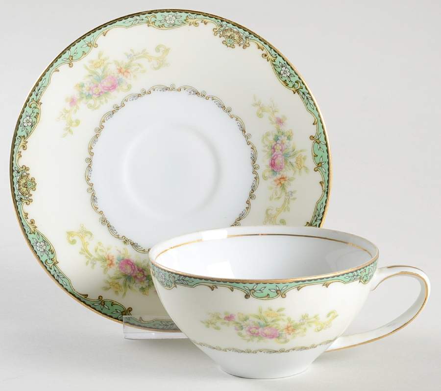Ardsley Flat Cup & Saucer Set by Meito-1