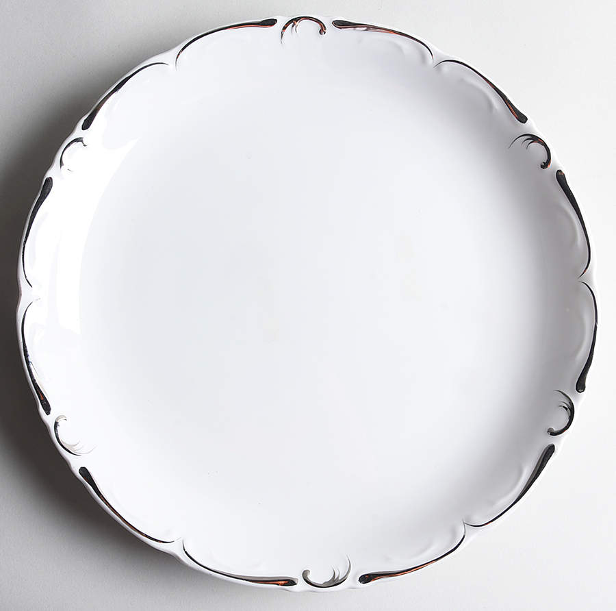 Argence (Platinum) 12" Chop Plate (Round Platter) by Meito-1